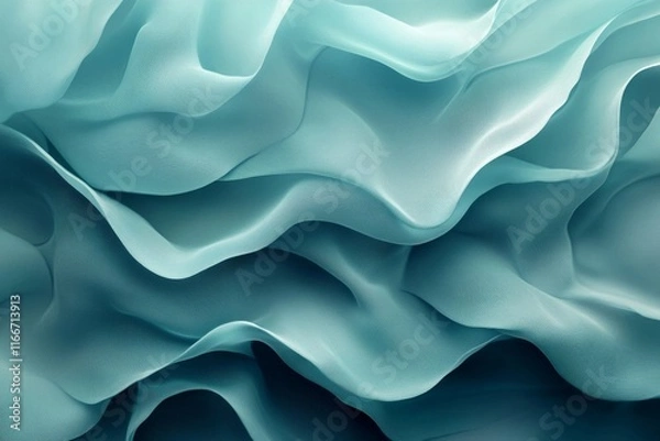 Fototapeta Dynamic turquoise olive gradient background, dim contrasts texture, poster header, minimalist style, Generative AI