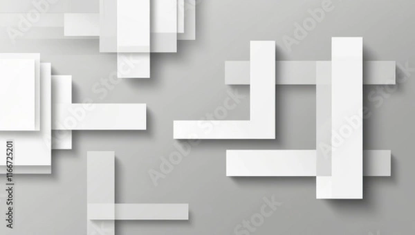 Fototapeta Abstract Composition of Geometric Shapes and Layers.