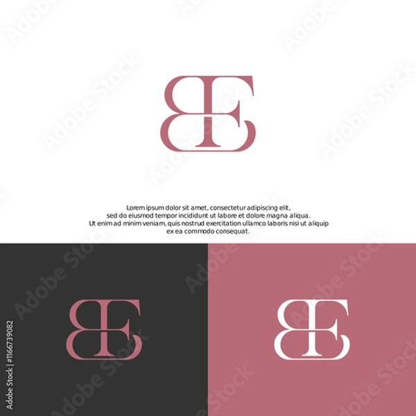 Obraz Logo BF, FB Concept Logo Letter