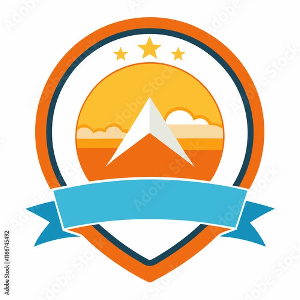 Fototapeta Creative Local Guides Branding Logo with Minimalist Style