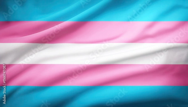 Fototapeta waving transgender pride flag background for international trans day of visibility