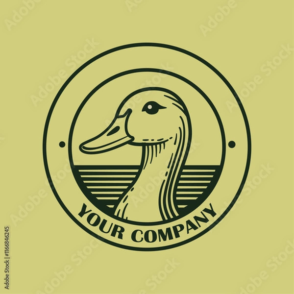 Obraz Duck Vintage Logo