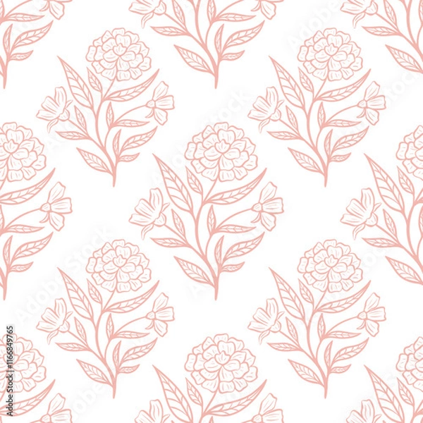Obraz Boho Style Flower Repeat Pattern