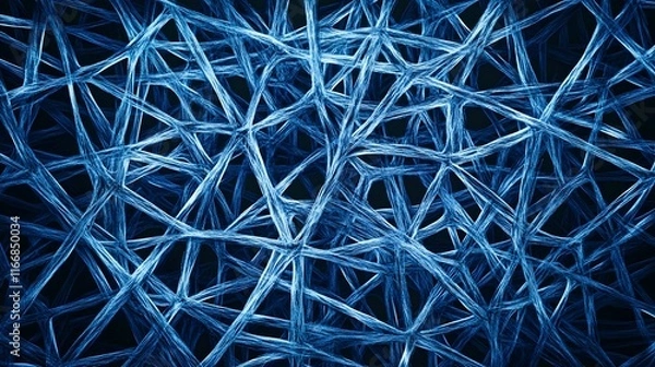 Fototapeta Intricate Minimalist Digital Web with Glowing Blue Nodes Forming Intricate Patterns Against a Futuristic High Tech Gradient Backdrop Showcasing Sharp and Precise Details in a Sleek