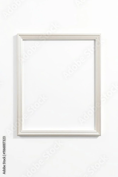 Obraz A graceful white card with a clean and minimalist design, perfect for formal and professional presentations.