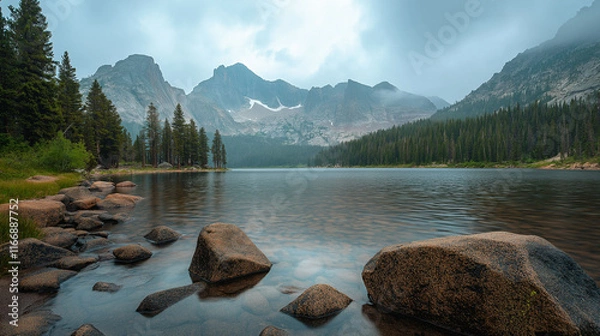 Obraz lake in the mountains