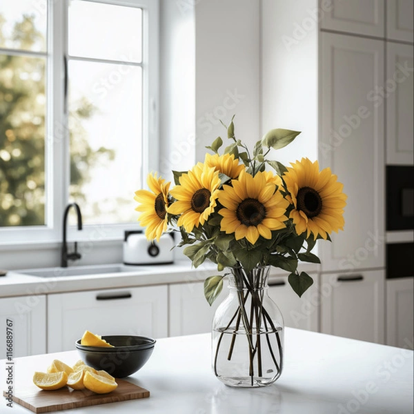 Obraz sunflowers in the kitchen