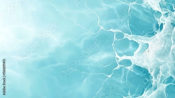 Fototapeta A blue and white abstract background with water splashing out of it