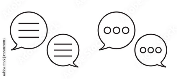 Obraz Bubble speech icon set