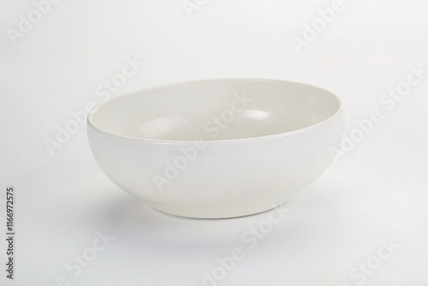Fototapeta White ceramic empty bowl dishware