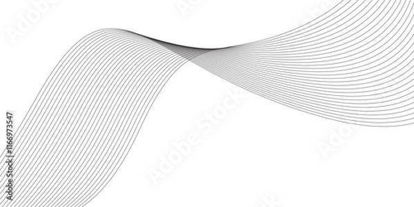 Fototapeta Soft and smooth geometric waves in colorful, creating a minimalist yet visually striking pattern ideal