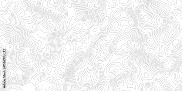 Fototapeta Modern design with White background with topographic wavy pattern design.paper texture Imitation of a geographical map shades. topography line map. Vintage outdoors style

