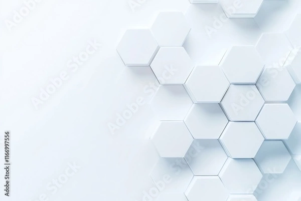 Fototapeta Sleek Hexagonal Backdrop for Cosmetic and Technology Concepts