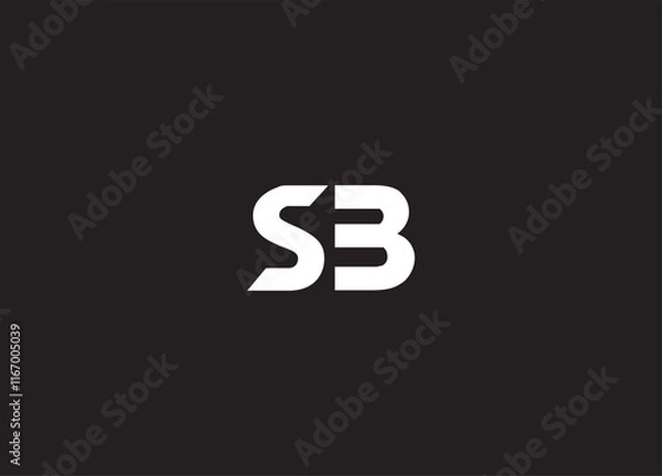 Obraz SB letter logo and initial logo design