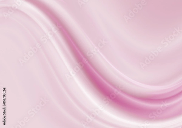Fototapeta Pale pink background with pink and white incident waves
