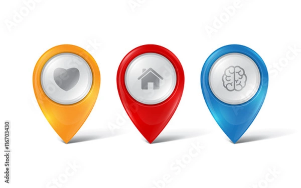 Fototapeta Map Pointers YRB