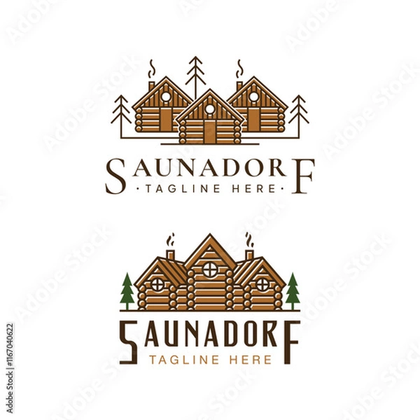 Obraz Vector logo of sauna, bath