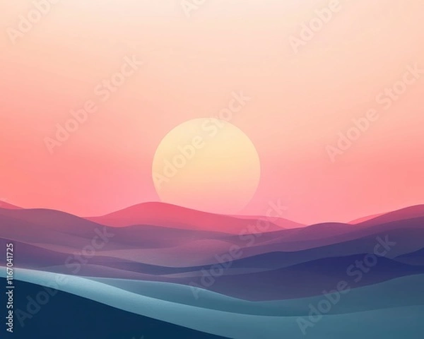 Obraz Abstract blurred background with beautiful sunset light, yellow and orange colors, blurred sky, blurred nature background with bokeh effect. Blurred gradient background vector template design element.