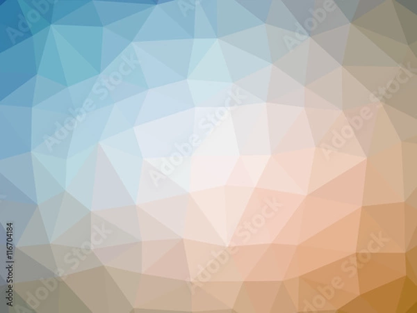 Fototapeta Abstract orange blue gradient polygon shaped background