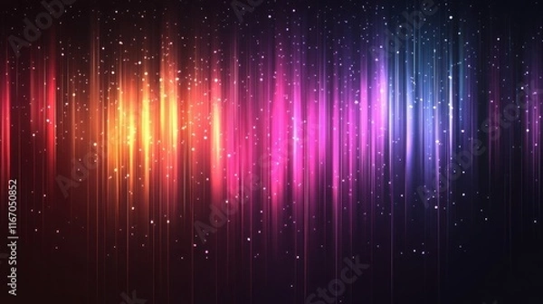 Obraz Abstract colorful vertical light streaks background.