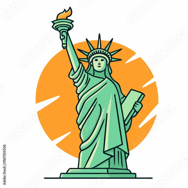 Obraz liberty illustration