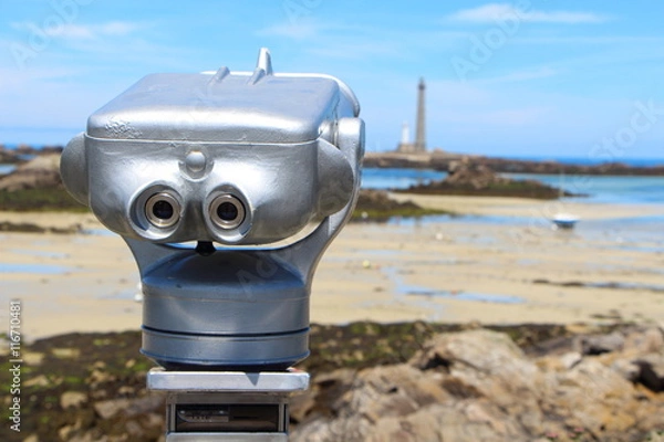Fototapeta Longue-vue panoramique devant les phares de l'île Vierge