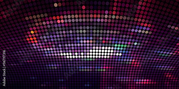 Fototapeta Light colorful vector modern geometrical circle abstract background. Dotted texture template. Geometric pattern in halftone style with gradient.