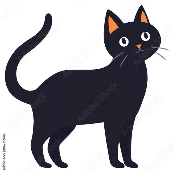 Obraz PNG Cat illustration animal style.