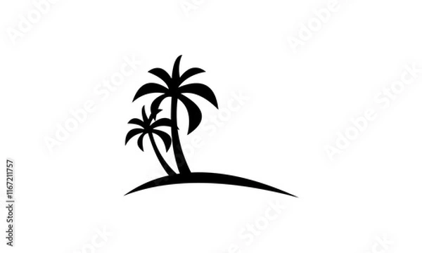 Fototapeta palm tree logo vector