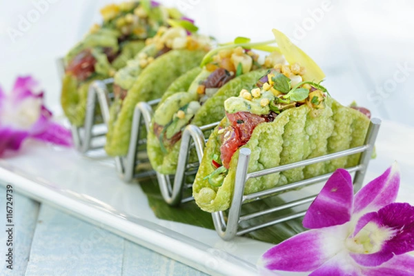 Obraz Mini Ahi Poke Tacos