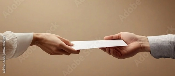 Obraz Handing Over an Envelope: A Moment of Exchange