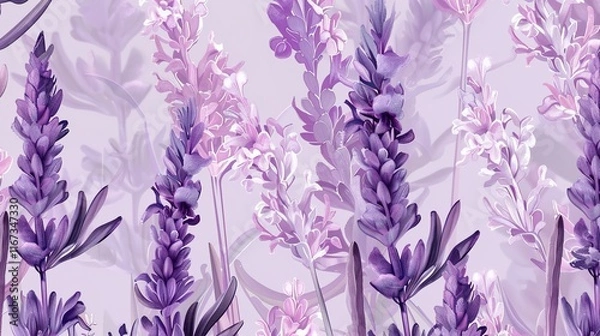 Fototapeta lavender seamless pattern wallpaper