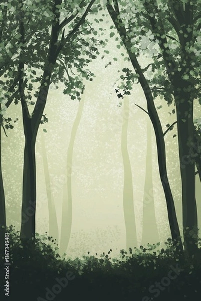 Fototapeta Dark forest green to moss gradient with a subtle speckled noise overlay for a natural look.