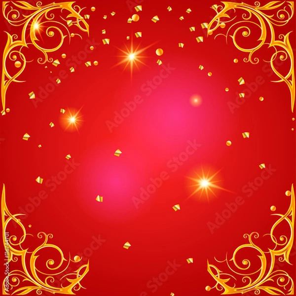 Fototapeta Shining red card