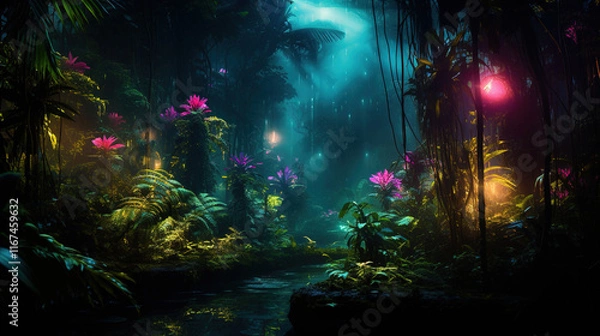 Fototapeta Enchanted Rainforest Pathway