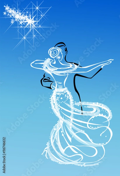 Fototapeta Formal ballroom dance, celebration