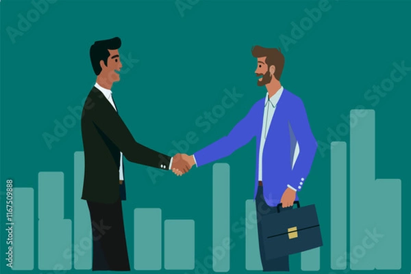 Obraz two bussinesman shaking hands