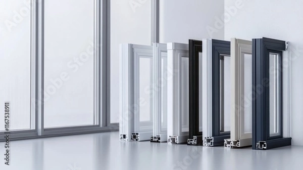 Obraz Modern Window Frames: A Variety of Colors and Styles