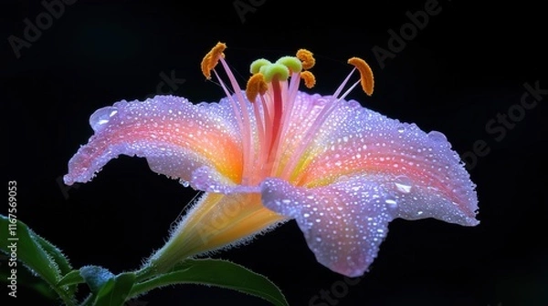 Obraz Hybrid Flower with Mixed Petals in Cinematic Macro