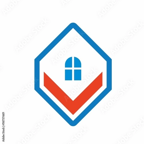 Obraz Hexagon house logo