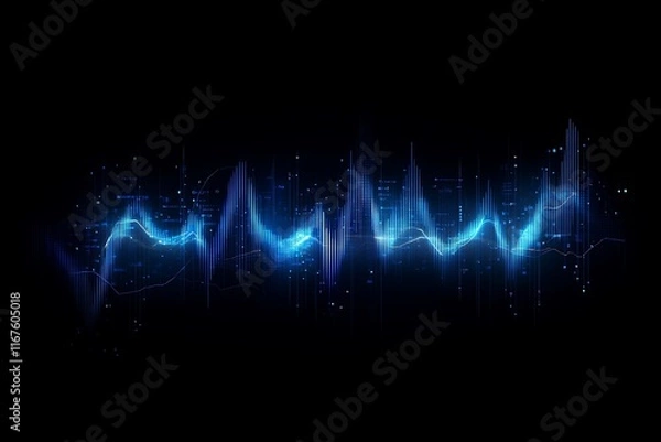 Obraz Glowing Data Flow Interface Design