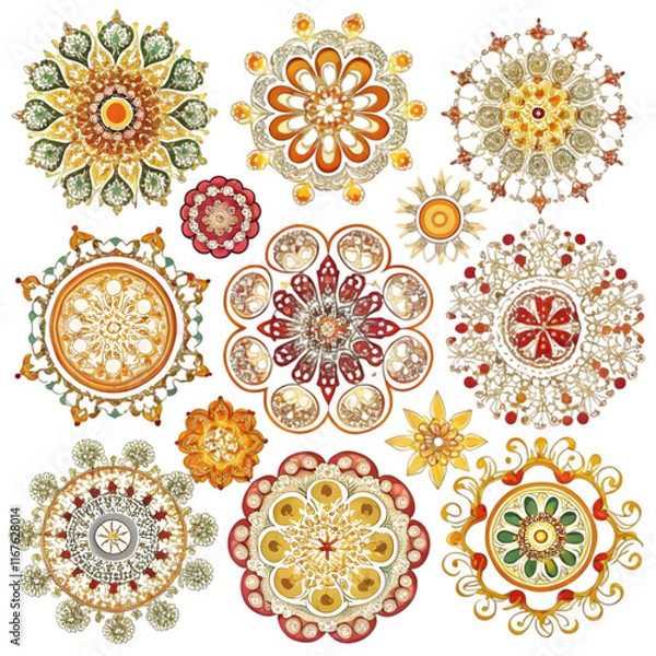Fototapeta pattern with flowers    isolated on transparent background