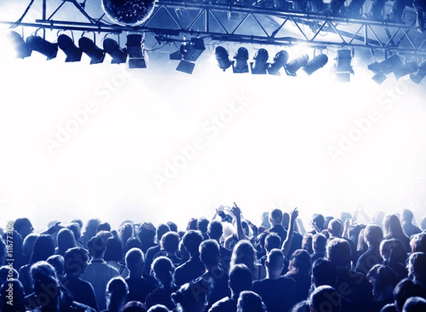 Obraz Konzert-Publikum blau weiss