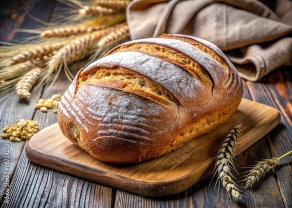 Fototapeta The tasty and rustic bread