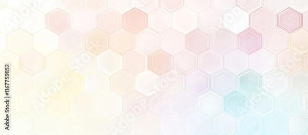 Fototapeta Pastel colored hexagon geometric pattern background.