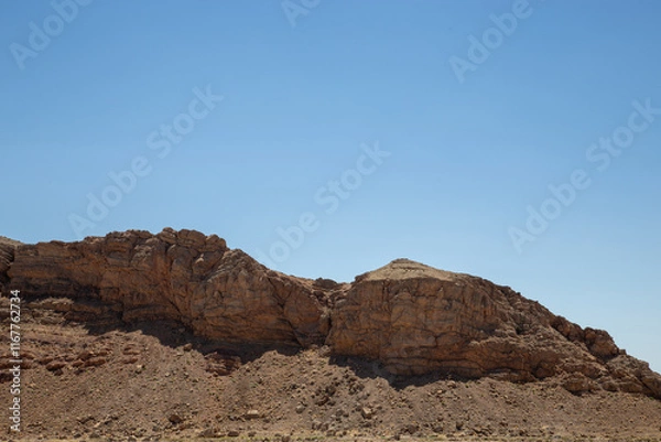 Obraz rocks  and cliffs in the desert with clear skies
