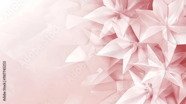Fototapeta Abstract Pink Floral Geometric Design Background