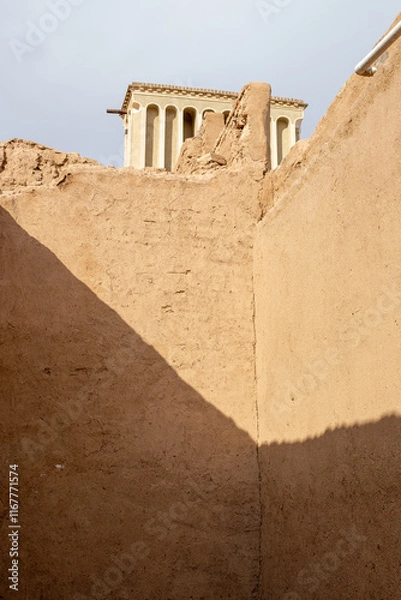 Obraz wind catcher in persia iranian architecture ancient air conditioning for the desert  