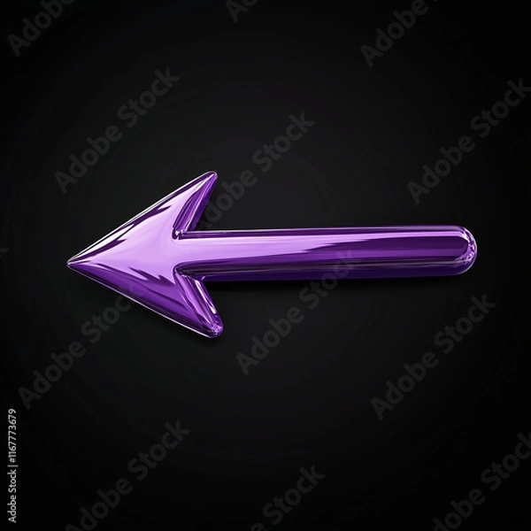 Obraz violet arrow icon 3D