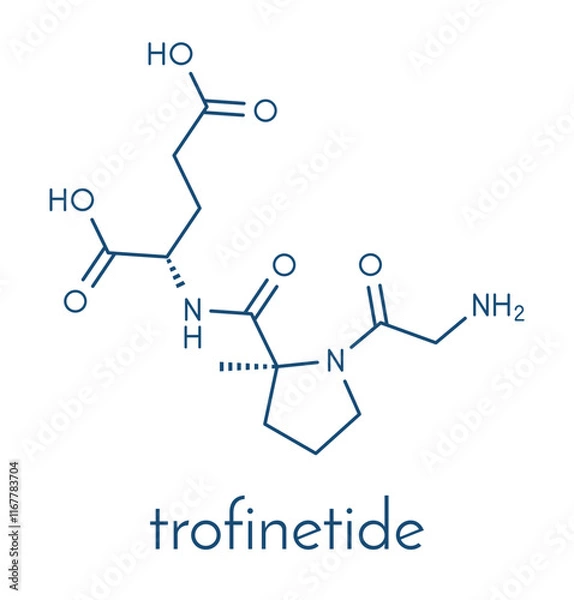 Fototapeta Trofinetide drug molecule. Skeletal formula.